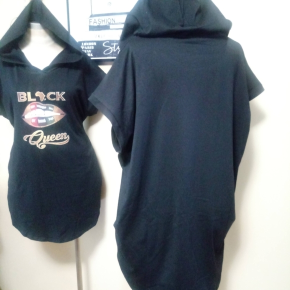 💥 CLOSET CLOSING SALE 💥 Ladies Black Hoodie Dress - Picture 2 of 2